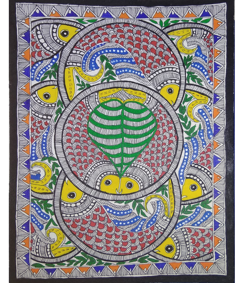 Madhubani Fish Painting